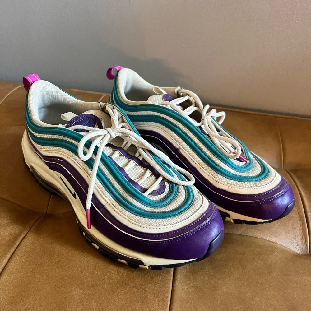 Nike Air Max 97 Purple and Teal Sneakers
